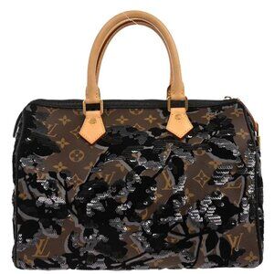 Louis Vuitton Monogram Fleur de Jais Speedy 30 Handbag